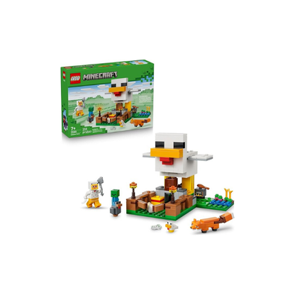 LEGO Minecraft Chicken Farm Building Toy for Kids - Video Game Playset & Figures for Boys & Girls, Ages 7+ - Gift for Birthdays - 21585