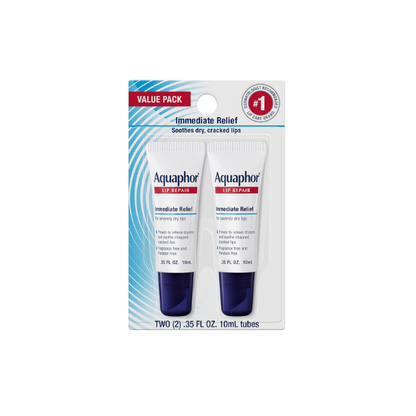 Aquaphor Lip Repair Ointment, Value Pack, 2 x 0.35 FL OZ