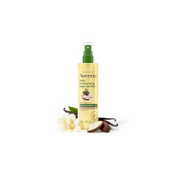 Aveeno Daily Moisturizing Body Oil Mist, Cocoa Butter Vanilla Scent, 6.7 fl. oz