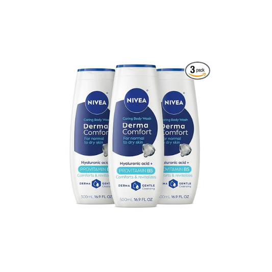 NIVEA Gentle Body Wash with Hyaluronic Acid and Provitamin B5, Comforts and Revitalizes Normal to Dry Skin