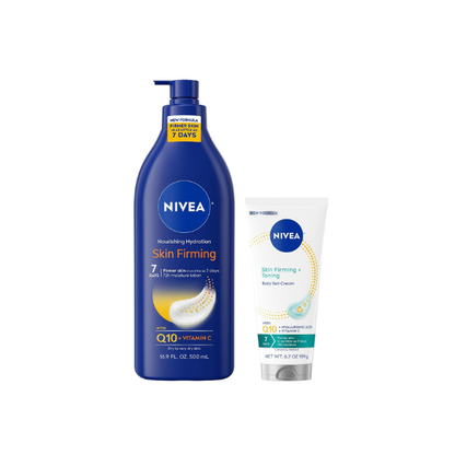 NIVEA Skin Firming Body Lotion and Gel Cream Variety Set, 2 Items