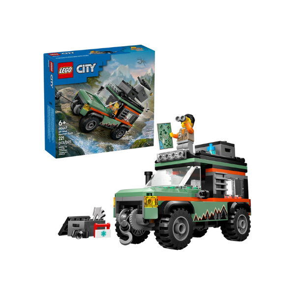 LEGO City Off-Road 4x4 Mountain Truck Toy - Building Toy Set for Kids, Boys and Girls, Ages 6+ - Fun Gift Idea for Birthdays and Holidays - with Adventurer Minifigure and Accessories - 60447