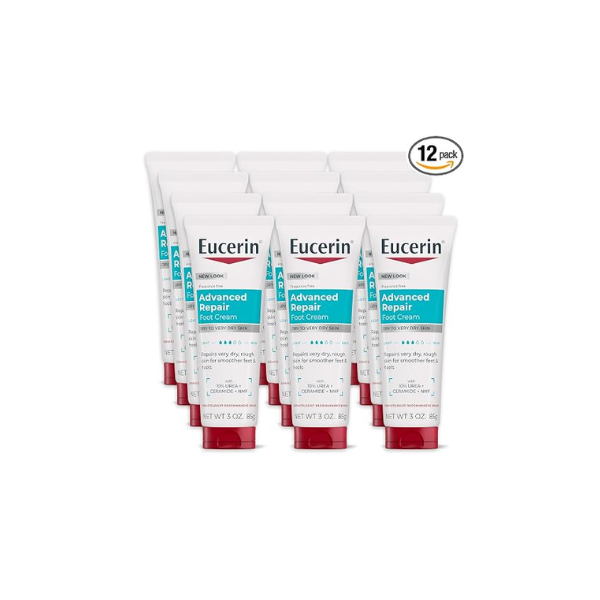 Eucerin Advanced Repair Foot Cream with Urea, Multipack, 12 x 3 OZ