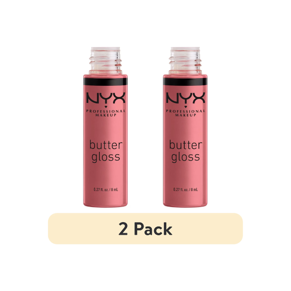 (2 pack) NYX Professional Makeup Butter Gloss, Non-Sticky Lip Gloss, Tiramisu, 0.27 Oz