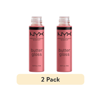 (2 pack) NYX Professional Makeup Butter Gloss, Non-Sticky Lip Gloss, Tiramisu, 0.27 Oz