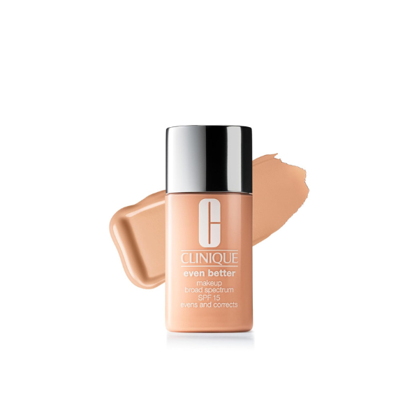 Clinique Even Better Makeup Liquid Foundation SPF 15 With Vitamin C For Dry + Oily Combination Skin Types | Medium Coverage + Natural Finish | Evens Skin Tone + Reduces Dark Spots