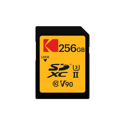 Kodak SDXC 256GB UHS-II U3 V90 Ultra Pro Memory Card - Up to 300MB/s Read Speed and 270MB/s Write Speed