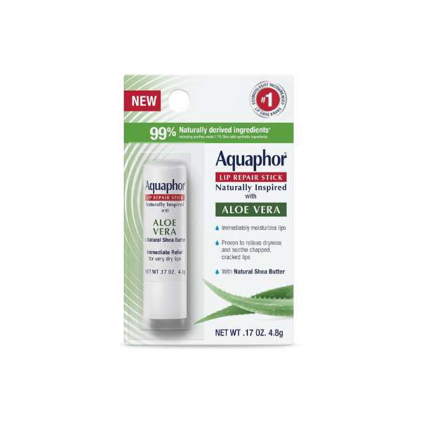 Aquaphor Naturally Inspired Lip Repair Stick with Aloe Vera, 0.17 OZ