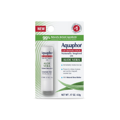 Aquaphor Naturally Inspired Lip Repair Stick with Aloe Vera, 0.17 OZ