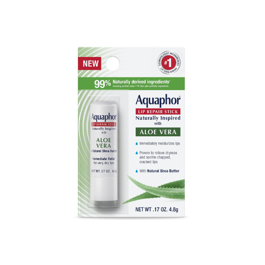 Aquaphor Naturally Inspired Lip Repair Stick with Aloe Vera, 0.17 OZ