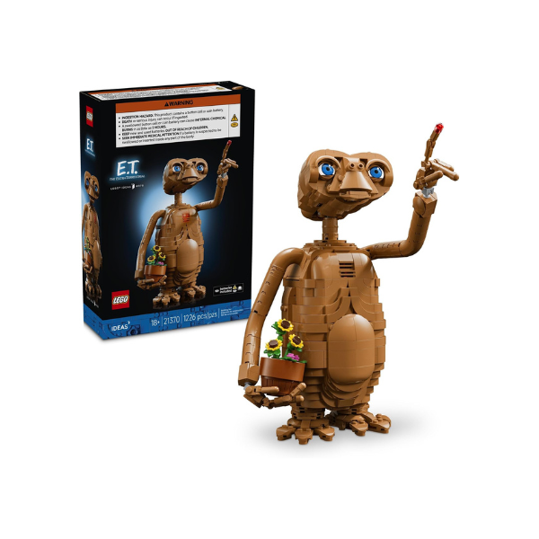 LEGO Ideas E.T. the Extra-Terrestrial 21370 | Collectible Building Set for Adults, Ages 18+, Relaxation Activity, Posable Figure W/ Light Brick, 1226 pieces, Gift for Fans
