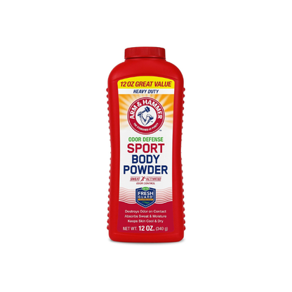 Arm & Hammer Sport Body Powder, Powder for Men and Women, Fresh Feeling, Talc Free, Aluminum Free Odor Defense with Baking Soda