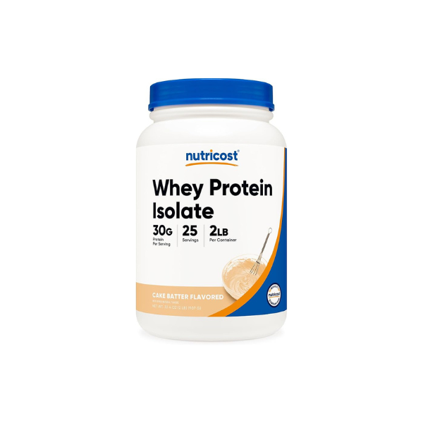 Nutricost Whey Protein Isolate Powder (Cake Batter, 2LBS)