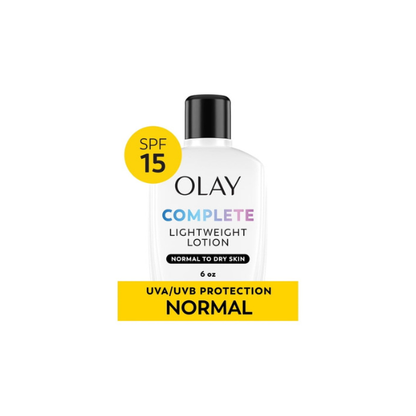 Olay Face Moisturizer with SPF 15, Complete Face Lotion with Sun Protection, 6.0 oz