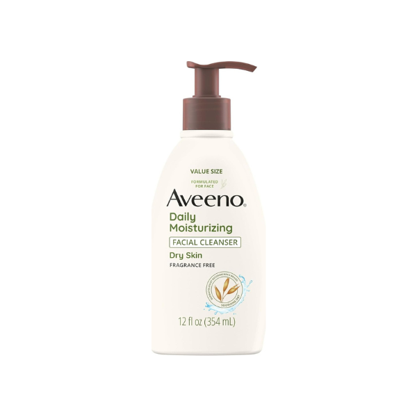 Aveeno Daily Moisturizing Facial Cleanser, Fragrance Free, 12 fl. oz