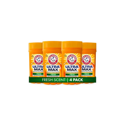 ARM & HAMMER ULTRA MAX Deodorant, Fresh Scent, Solid Stick 2.6 oz, 4-Pack