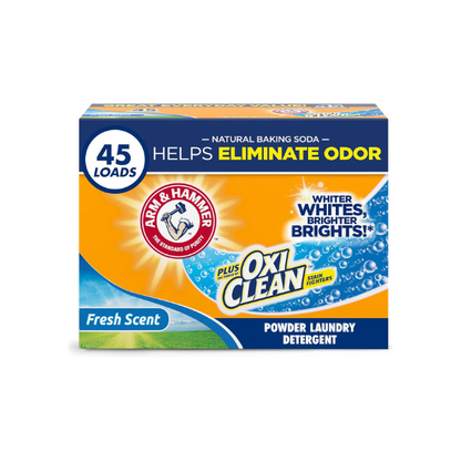 ARM & HAMMER Plus OxiClean Powder Laundry Detergent, Fresh Scent, 3.48 lbs