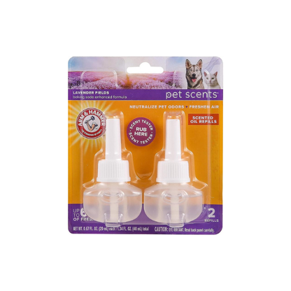 Arm & Hammer for Pets Plug-in Scented Oil Refills, Lavender Fields, 2 Count