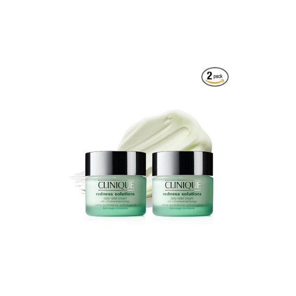 Clinique Redness Solutions Daily Relief Cream with Microbiome Technology,1.7 Fl Oz,(Pack of 2)