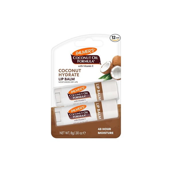 Palmer's Coconut Oil Formula Lip Balm Duo,All-Day Moisturization,Hydrates Dry,Cracked Lips,2 Count (Pack of 12)
