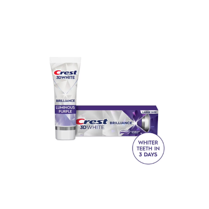Crest 3D White Brilliance Luminous Purple Teeth Whitening Toothpaste, 4.6 oz