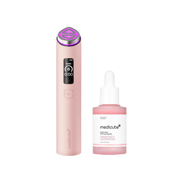 medicube PDRN Serum & Device Duo: PDRN Peptide Serum & Booster Pro X2 Pink