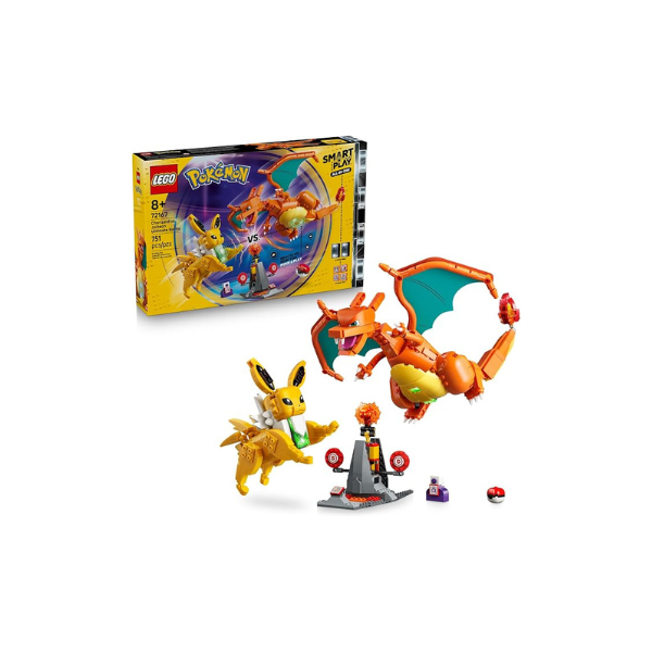 LEGO Pokémon SMART Play: Charizard vs. Jolteon Ultimate Battle 72167 | All-in-One Building Set, Boys & Girls, Ages 8+, Interactive Pokémon Toys, 2 SMART Bricks, 4 Tags & Charger, 751 pieces