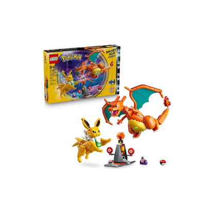 LEGO Pokémon SMART Play: Charizard vs. Jolteon Ultimate Battle 72167 | All-in-One Building Set, Boys & Girls, Ages 8+, Interactive Pokémon Toys, 2 SMART Bricks, 4 Tags & Charger, 751 pieces