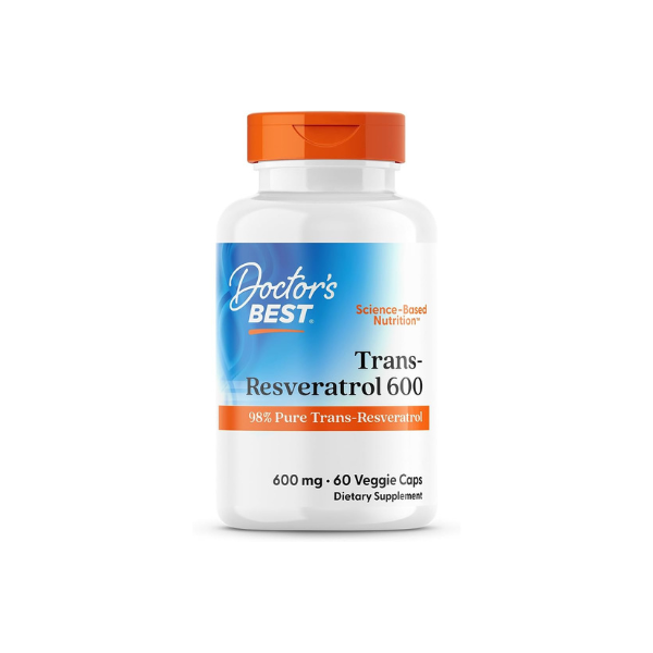 Doctor's BEST Trans Resveratrol Supplement 600 mg, Vegan, 60 Veg Caps