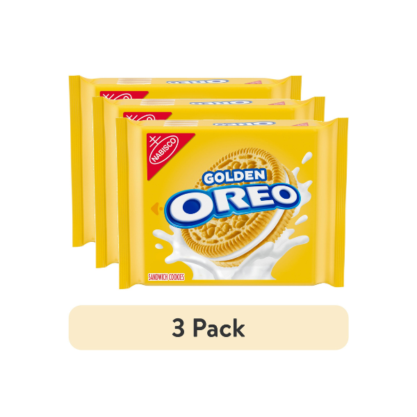 (3 pack) OREO Golden Sandwich Cookies, 13.29 oz