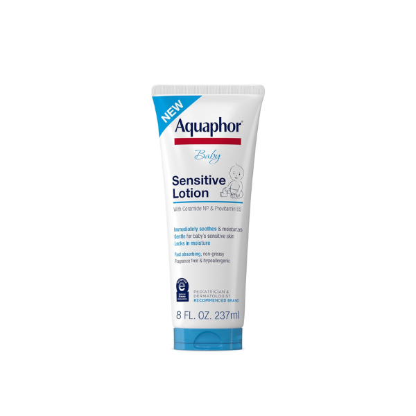Aquaphor Baby Sensitive Lotion, Gentle Moisturizer, 8 FL OZ