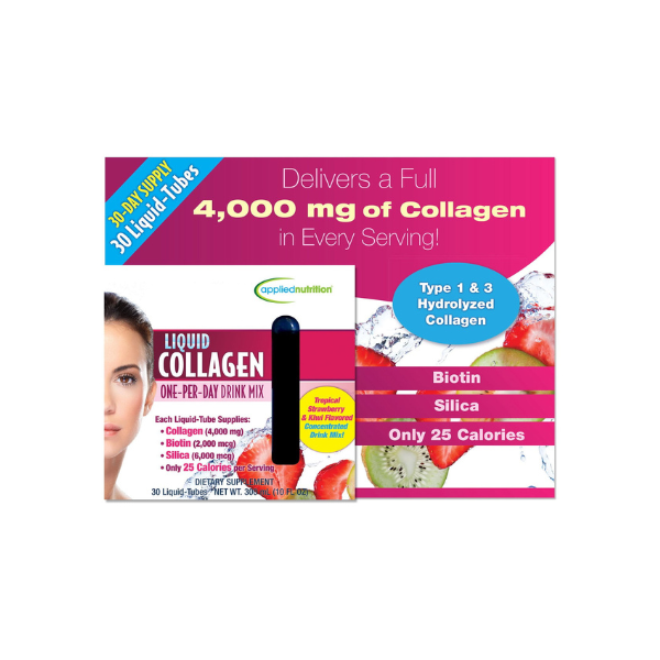 Applied Nutrition Liquid Collagen Tropical Strawberry & Kiwi 10mL each, 30 ct.