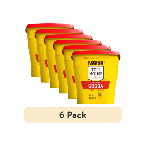 (6 pack) Nestle Toll House Deep Chocolate Cocoa Flavor Powder, 100% Pure Cocoa, 8 oz Box