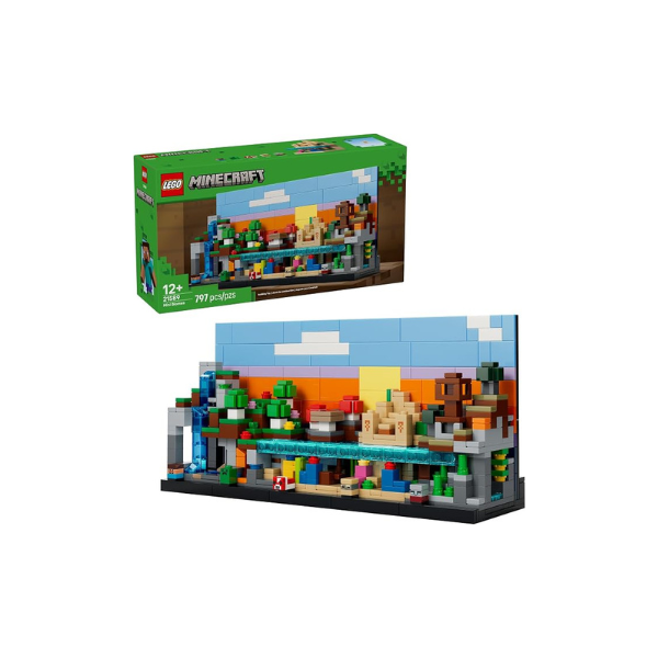LEGO Minecraft Mini Biomes Building & Pretend Play Toy for Boys & Girls - Video Game Playset & Toy Figures for Preteens, Ages 12 + - W/2 Minifigures & 3 Microfigures - Gift Idea for Birthdays - 21589