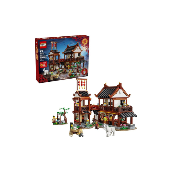 LEGO Chinese Festivals Ancient Moon-Gazing Inn - Building Toy for Boys & Girls, Ages 9+ - Spring Festival Decorations & Craft Kit - 80121