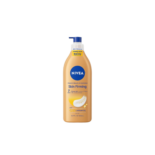 NIVEA Skin Firming Melanin Beauty & Hydration Body Lotion, Q10, 16.9 Fl Oz
