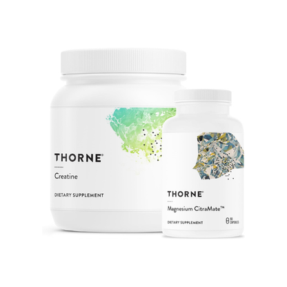 THORNE - Magnesium CitraMate & Creatine Performance Combo - Essential Support for Energy, Muscles, and Cognitive Function - 90 Servings