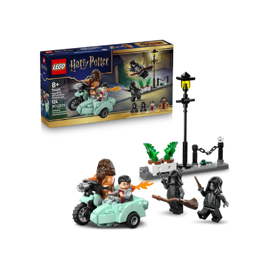 LEGO Harry Potter Hagrid & Harry’s Privet Drive Escape Building Toy for Boys & Girls - Pretend Play Set for Kids, Ages 8+ - W/Mini Hagrid's Motorcycle & 4 Minifigures - Gift for Birthdays - 76459