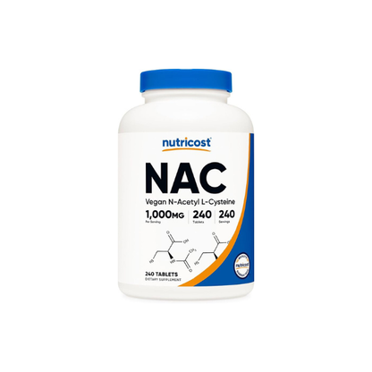 Nutricost N-Acetyl L-Cysteine (NAC) 1000mg, 240 Vegan Tablets, Gluten-Free