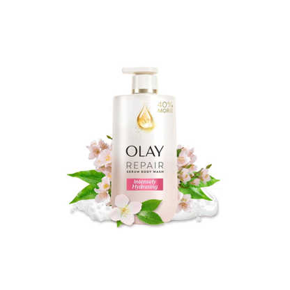 Olay Intensely Hydrating Body Wash, Hyaluronic Serum Complex, 28 fl oz