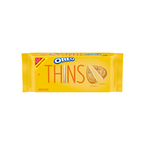 OREO Thins Golden Sandwich Cookies, Family Size, 11.78 oz