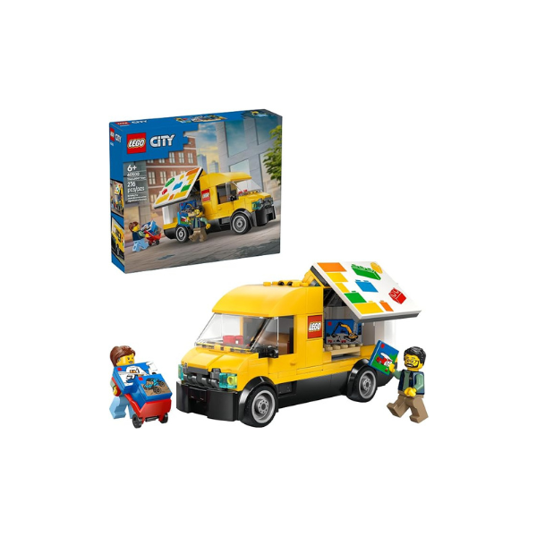 LEGO City: The Van Building Toy for Kids - Pretend Play Set for Boys & Girls, Ages 6+ - Delivery Van Toy W/2 Minifigures & 4 Mini Box Elements - Gift Idea for Birthdays - 60500