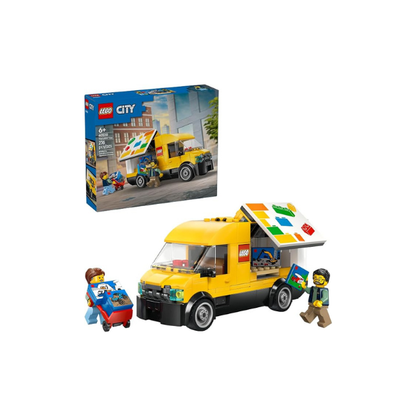 LEGO City: The Van Building Toy for Kids - Pretend Play Set for Boys & Girls, Ages 6+ - Delivery Van Toy W/2 Minifigures & 4 Mini Box Elements - Gift Idea for Birthdays - 60500