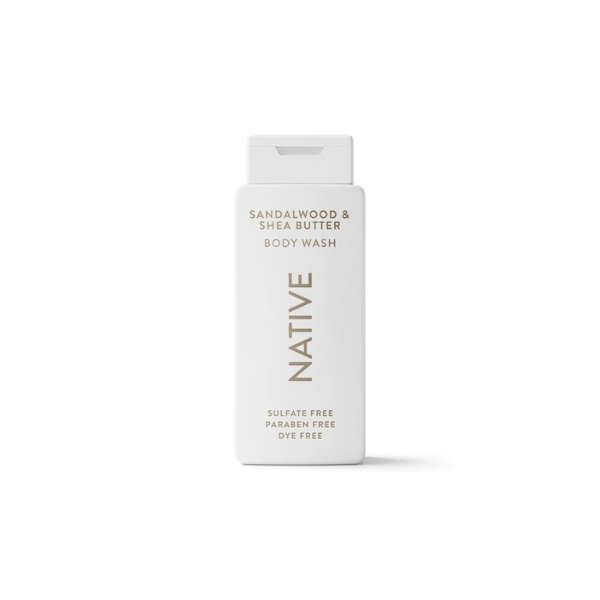 Native Body Wash, Sandalwood & Shea Butter, Sulfate Free, for Women & Men, 18 fl oz