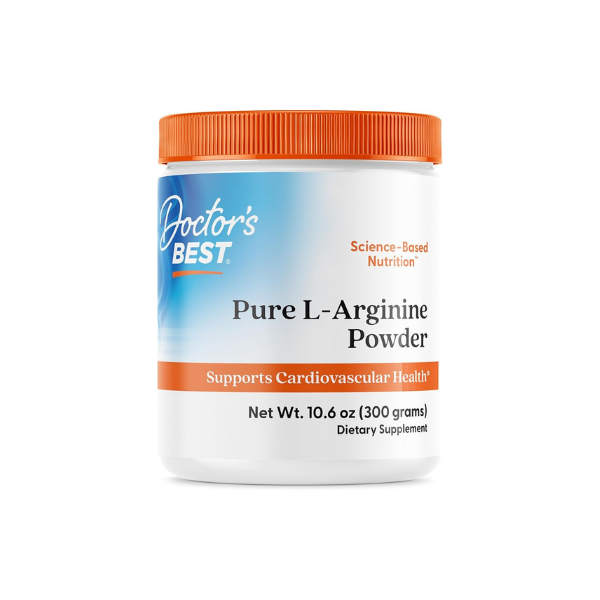Doctor's BEST Pure L-Arginine Powder, Blood Flow Support, Vegan, 10.6 oz