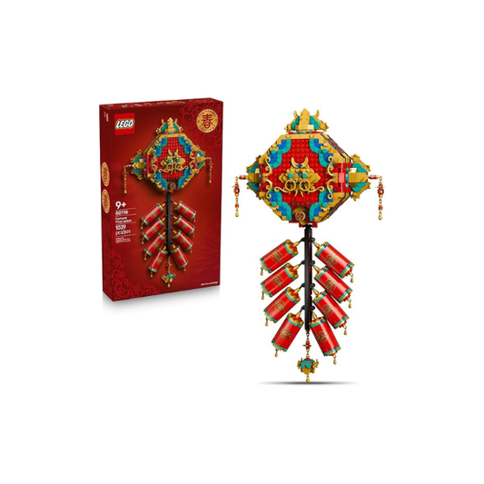 LEGO Spring Festival Fortune Firecracker Kids Building Toy - Chinese New Year Toy for Boys & Girls, Ages 9+ - Play & Display Wall Art with Realistic Sound Effects - Gift Idea for Birthdays - 80118