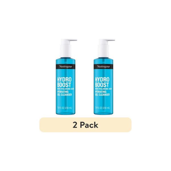 (2 pack) Neutrogena Hydro Boost Hydrating Gel Cleanser, 7.8 fl oz