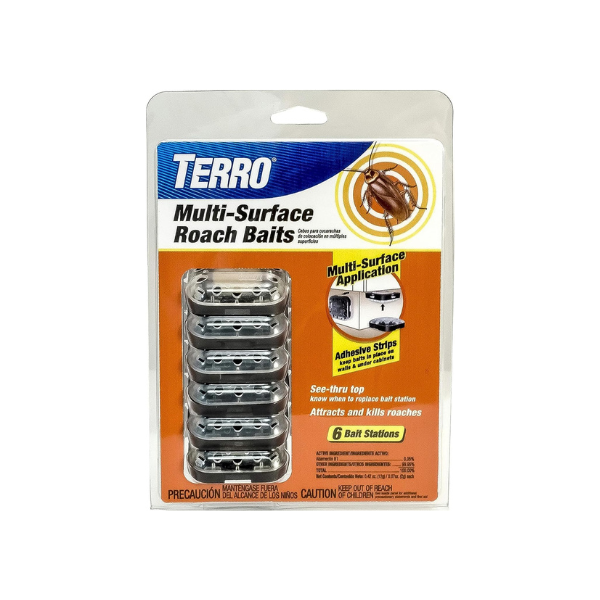 TERRO Multi-Surface Roach Bait Stations, 6-Pack