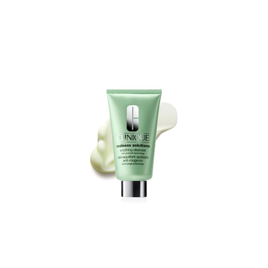 Clinique Redness Solutions Soothing Oil Free Face Cream Cleanser with Probiotic Technology | Appropriate for Skin with Rosacea, 5 Fl Oz