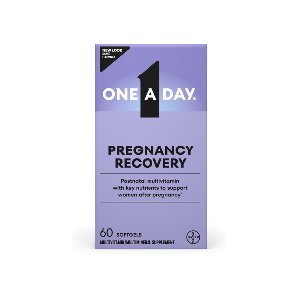 One A Day Postnatal Vitamins for Women, Postnatal Multivitamin with Folic Acid, Omega-3 DHA, B Vitamins, Support Immune Health, Breastfeeding, Post Partum Essential Nutrients for Women, 60 Ct